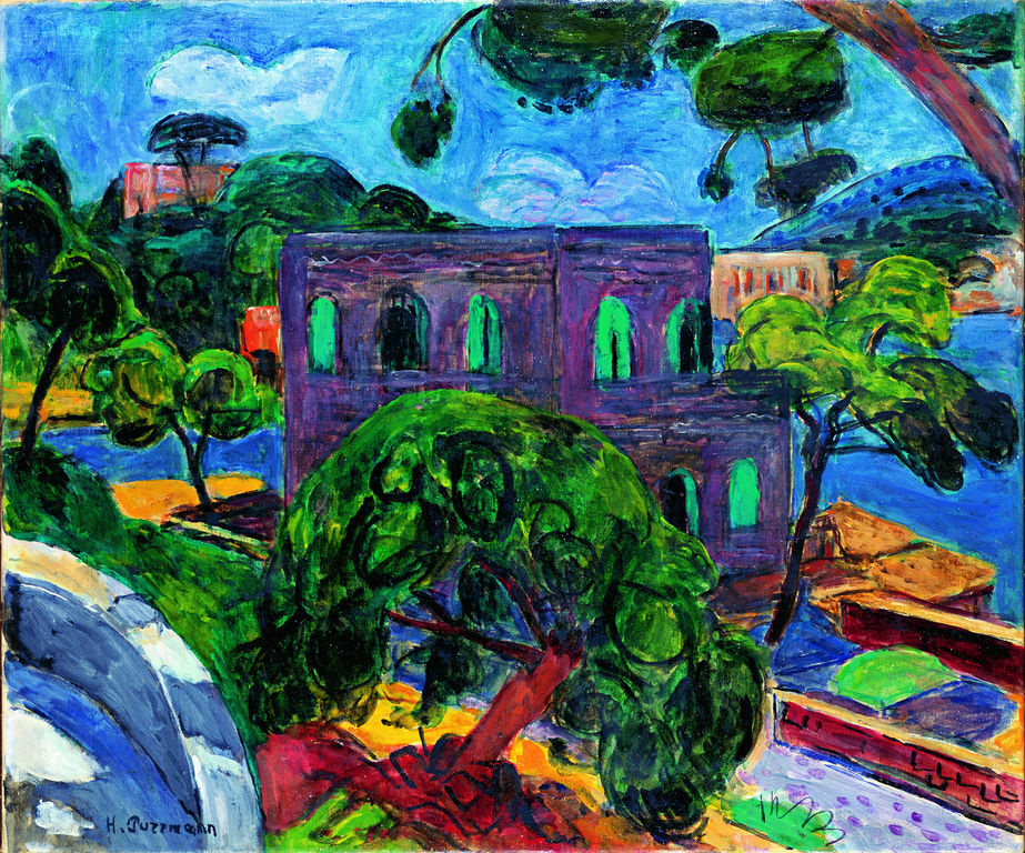 Hans Purrmann: Graues Haus am Hafen, 1958 (1958/10).